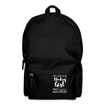 I'm an Ice Hockey Girl Ice Hockey Player - Backpack - black - Front