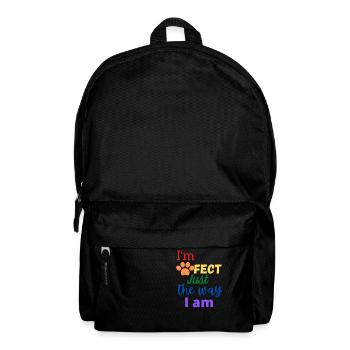 Je suis Pawfect juste la façon dont je suis Rainbow Chien parfait - Sac à dos - noir - Devant