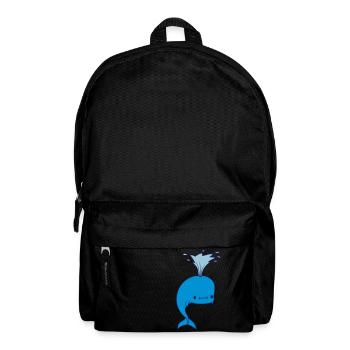 Water splashing whale - Backpack - black - Front