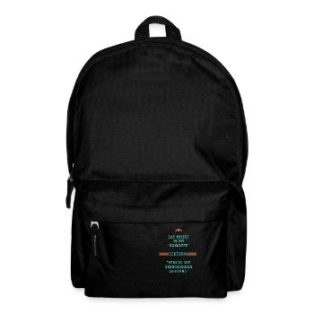 Bekloppt - Rucksack - Schwarz - Vorne