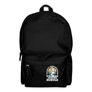 Einschulung Einhorn Tschüss Kindergarten - Rucksack - Schwarz - Vorne