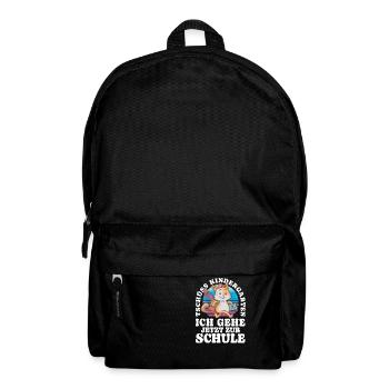 Einschulung Katze - Rucksack - Schwarz - Vorne