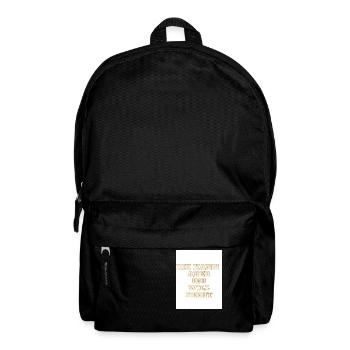 Ich kann aber ich will nicht - Rucksack - Schwarz - Vorne