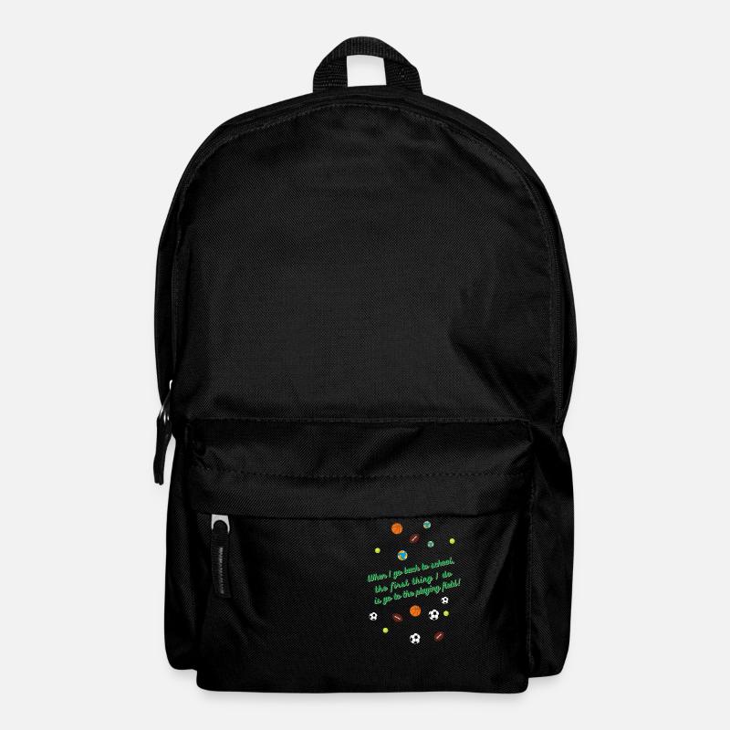 When I get back to school, I'll go to the field! - Backpack - black