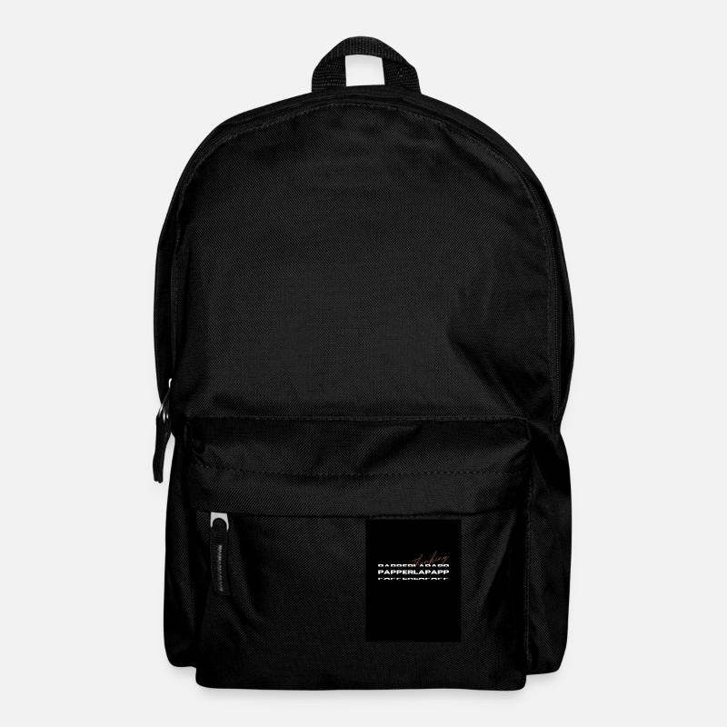 White Black Simple Papperlapapp Typography T Shirt - Rucksack - Schwarz