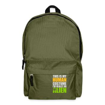 Citation extraterrestre de costume humain - Sac à dos - vert olive - Devant