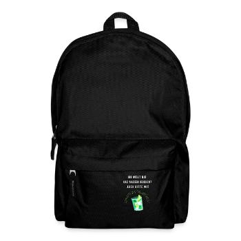 Wasser reichen - Rucksack - Schwarz - Vorne
