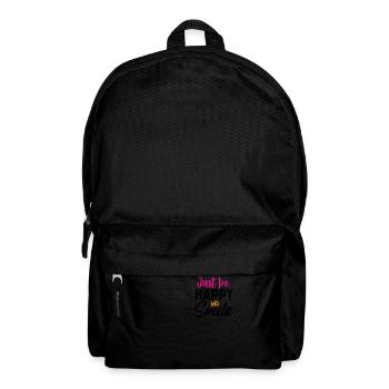 Design Just be happy and smile - Sac à dos - noir - Devant