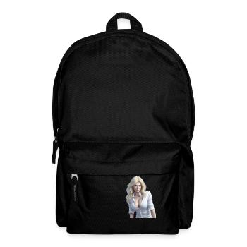 Blonde Frau - Rucksack - Schwarz - Vorne