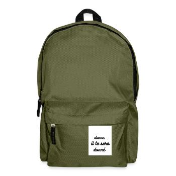 Attitude positif - Sac à dos - vert olive - Devant