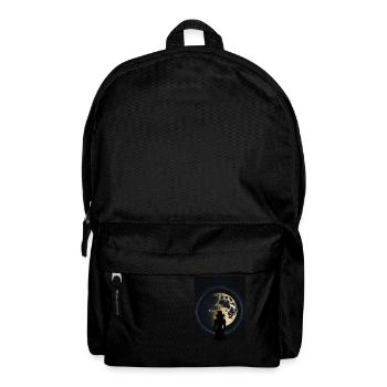 Woman watching the full moon - Backpack - black - Front