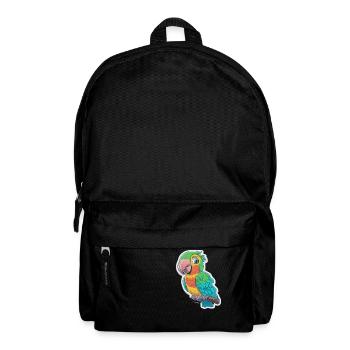 Paarot Papagei Vogel Bund Comic Cartoon - Rucksack - Schwarz - Vorne