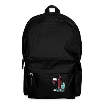 Bottle of wine and glasses n°2 - Backpack - black - Front