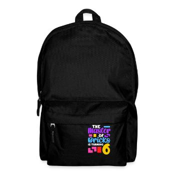 The master of bricks is turning 6 - Rucksack - Schwarz - Vorne