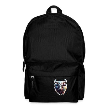 Stier / Bulle / Tier / Hörner / Stierkampf - Rucksack - Schwarz - Vorne