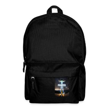 jeu de mots sur la bière d’enlèvement extraterrestre Je veux beerlieve - Sac à dos - noir - Devant