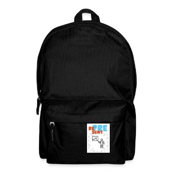 Darstellen. Zeigen Sie sich von Ihrer guten Seite. - Rucksack - Schwarz - Vorne