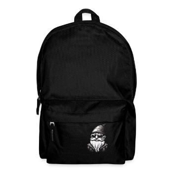 Garden Gnome / Fairyland / Leprechaun / Gnome / Logo - Backpack - black - Front