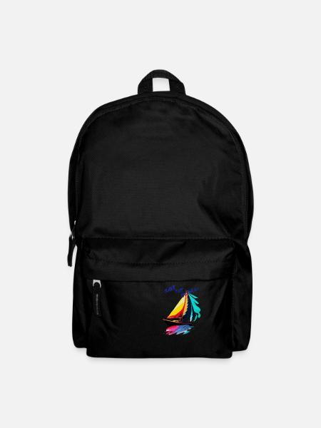 Save the Ocean. Sailing ship - Backpack - black