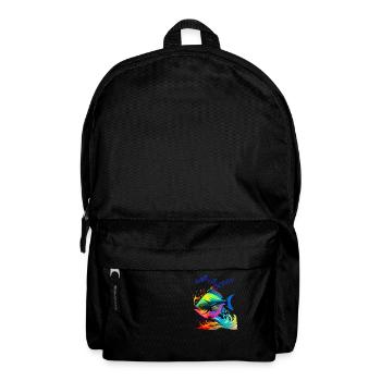 Save the Ocean. Poisson coloré - Sac à dos - noir - Devant