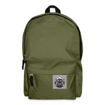 Schwarz weiß Punk - Rucksack - Olivgrün - Vorne