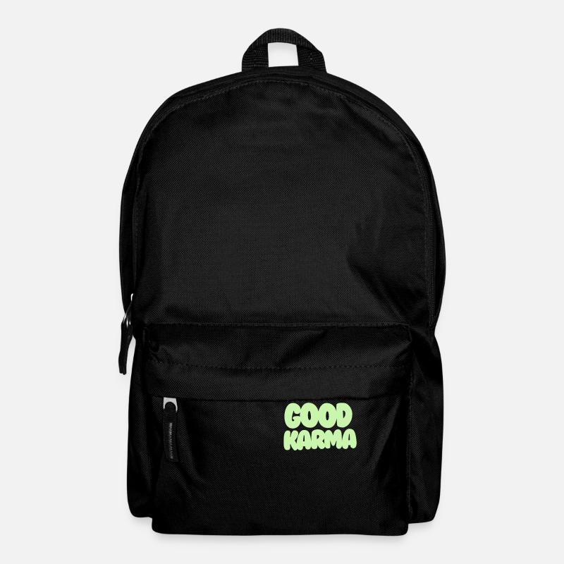 Bon Karma vert clair - Sac à dos - noir