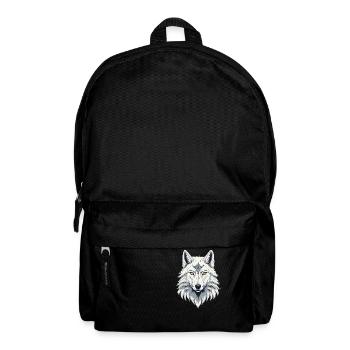 Loup sauvage blanc - Sac à dos - noir - Devant