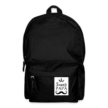 Super Papa, design pour papa -Cadeau à offrir - Sac à dos - noir - Devant