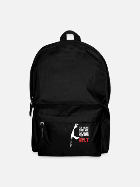 Ich muss gar nix ich muss nur nach Sylt Insel - Rucksack - Schwarz