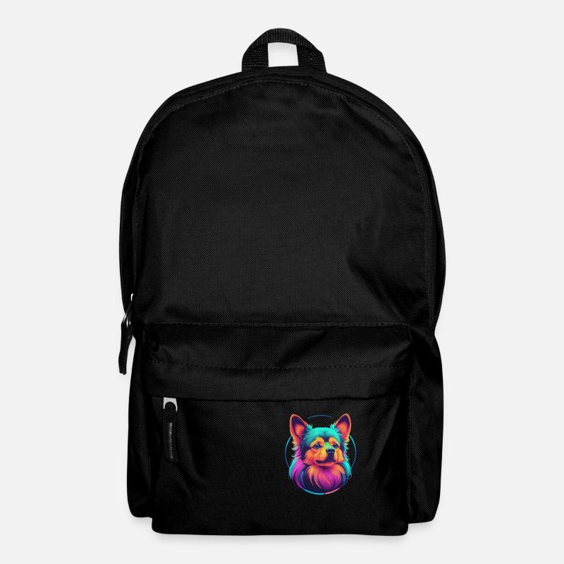 Hund Neonlight - Leuchtendes Design für Hundefans - Rucksack - Schwarz