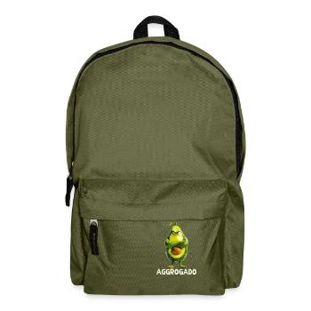 Avocado Aggrocado Vegan Food Vegetarian - Backpack - olive green - Front
