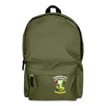 Everyday is a step closer to Sunshine - Rucksack - Olivgrün - Vorne