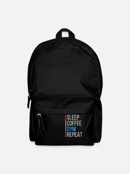 Kaffee Fitnessraum lustig - Rucksack - Schwarz