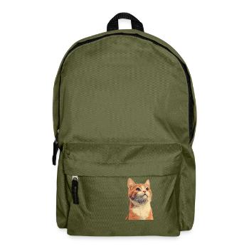 Cute Ginger Cat - Backpack - olive green - Front