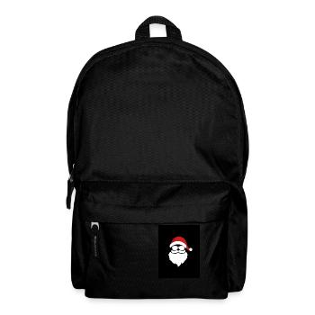 Stylischer Weihnachtsmann - Rucksack - Schwarz - Vorne