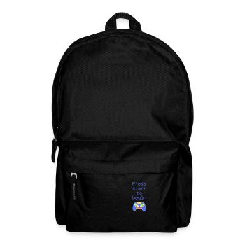 Press start to begin - Rucksack - Schwarz - Vorne