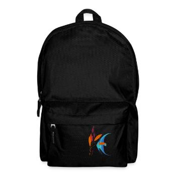 Fisch und Pflanze - Rucksack - Schwarz - Vorne