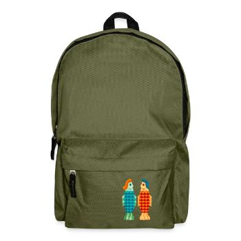 Mr. and Mrs. Fish - Backpack - olive green - Front
