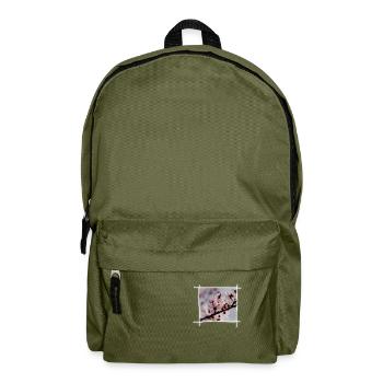 Kirschblüten & Kirschbaum - Rucksack - Olivgrün - Vorne