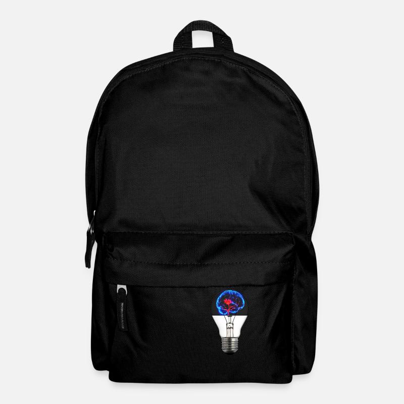 Glühbirne Gehirn Ideen - Rucksack - Schwarz