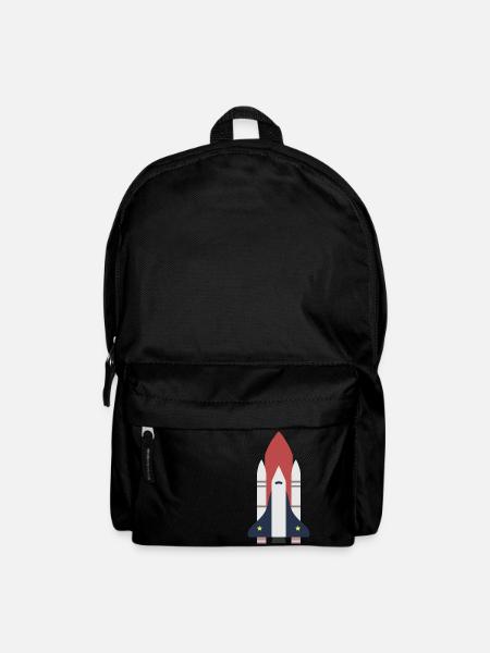 Rakete Weltraum Geschenk Idee - Rucksack - Schwarz