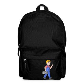 Comic Handwerker - Rucksack - Schwarz - Vorne