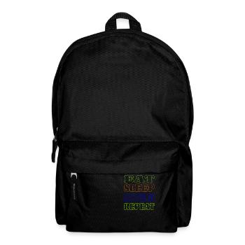 Essen Sie Schlafmarathon wiederholen - Rucksack - Schwarz - Vorne