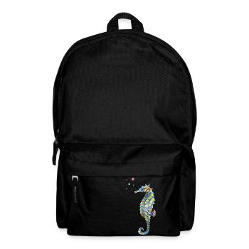 Seepferdchen - Rucksack - Schwarz - Vorne