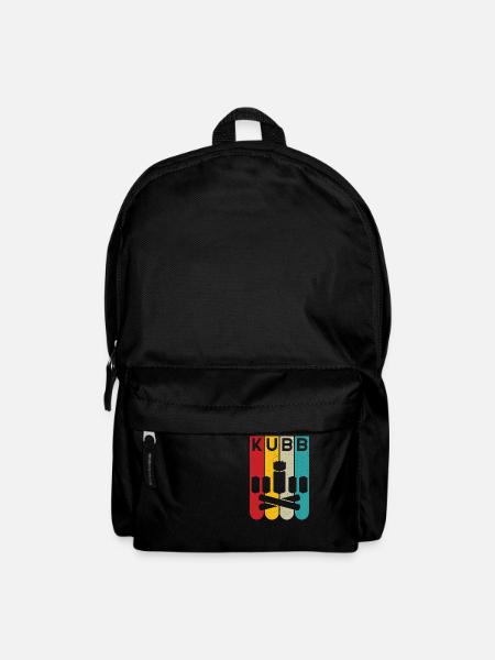 Kubb retro Linien kubb Yard Spielspieler - Rucksack - Schwarz
