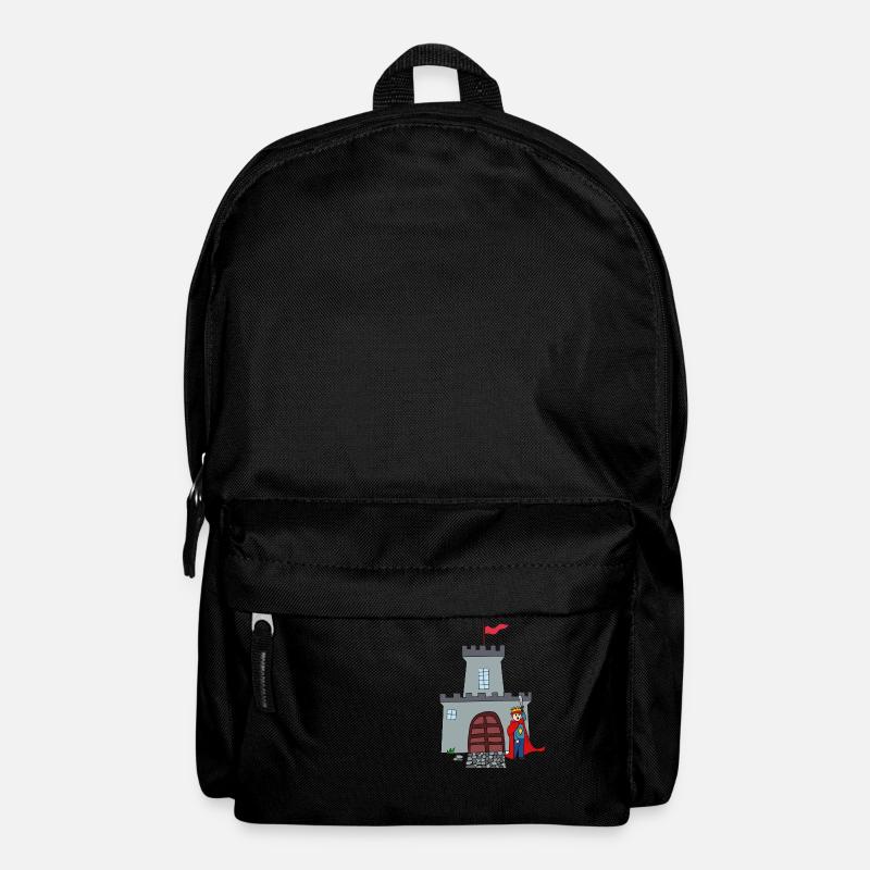 Ritter und Burg - Rucksack - Schwarz
