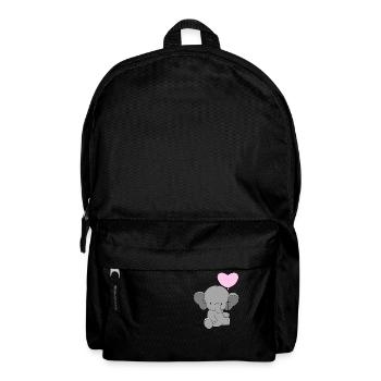 Baby Elefant mit Herz Ballon💗 - Rucksack - Schwarz - Vorne