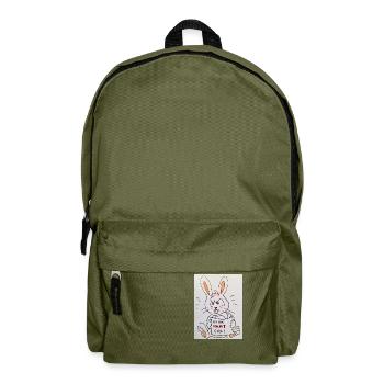 grumpy rabbit - Rucksack - Olivgrün - Vorne