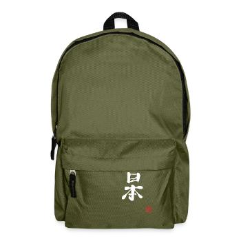 japan weiß - Rucksack - Olivgrün - Vorne