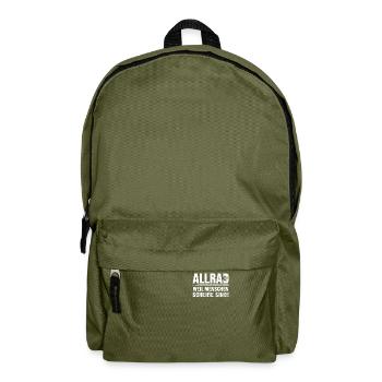 Allrad weil menschen scheiße sind - Rucksack - Olivgrün - Vorne